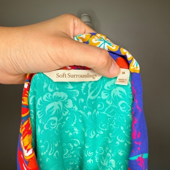 Soft Surroundings Hermosa Floral Embroidered Tunic Multicolor Size M - Picture 6 of 8